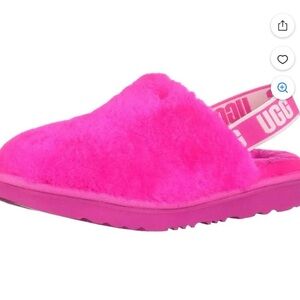 UGG Big Kid Fluff Clog Slipper, Rock Rose, Size 6
